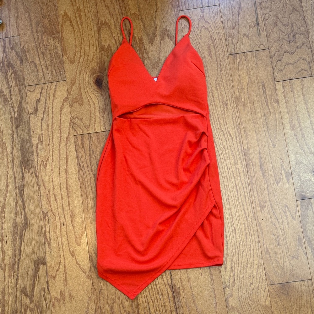 Revamped Asymmetrical Red Dress